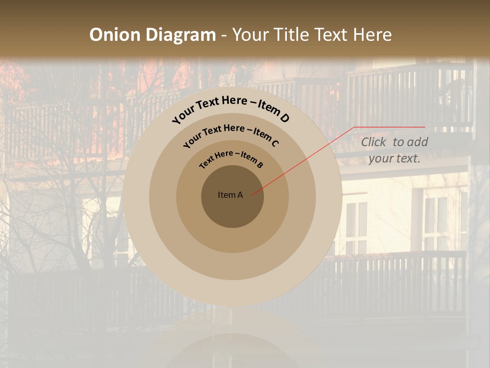 Children Watching A Fire Disaster PowerPoint Template