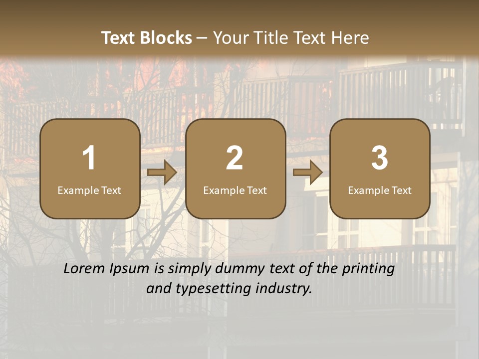 Children Watching A Fire Disaster PowerPoint Template