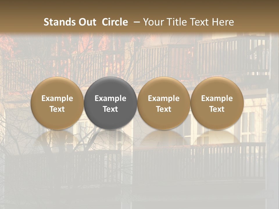 Children Watching A Fire Disaster PowerPoint Template