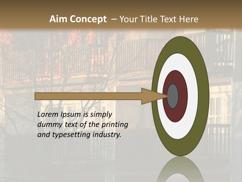 Children Watching A Fire Disaster PowerPoint Template