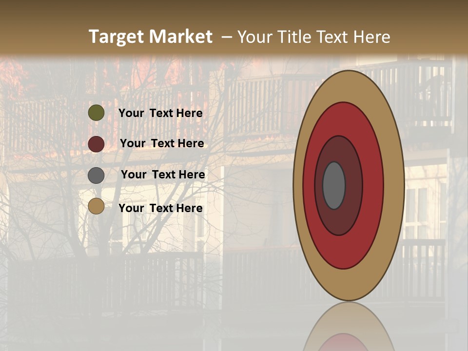 Children Watching A Fire Disaster PowerPoint Template