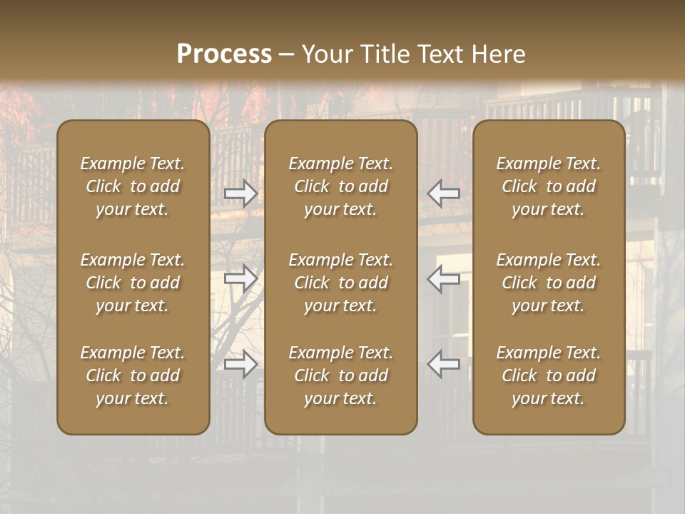Children Watching A Fire Disaster PowerPoint Template