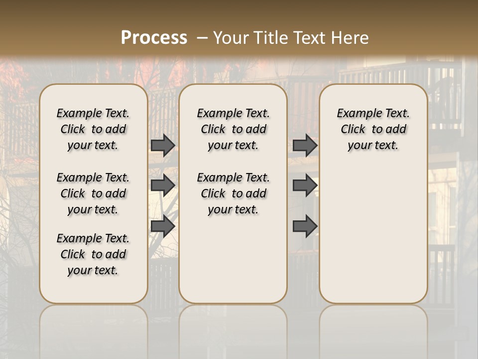 Children Watching A Fire Disaster PowerPoint Template