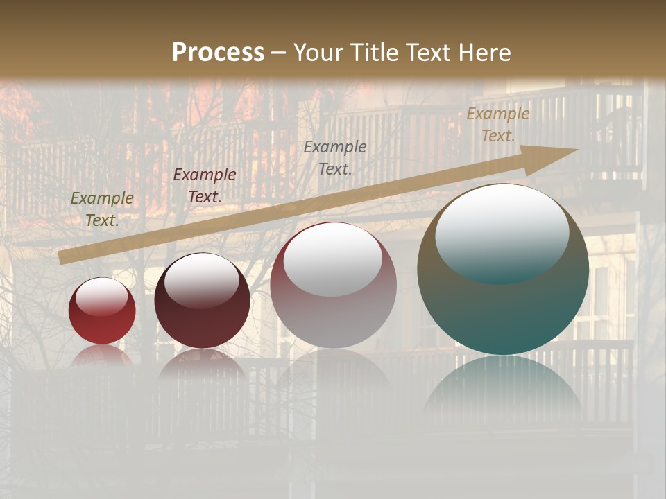 Children Watching A Fire Disaster PowerPoint Template