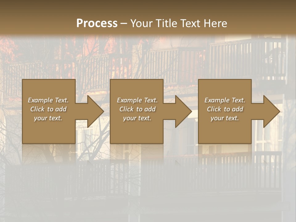 Children Watching A Fire Disaster PowerPoint Template