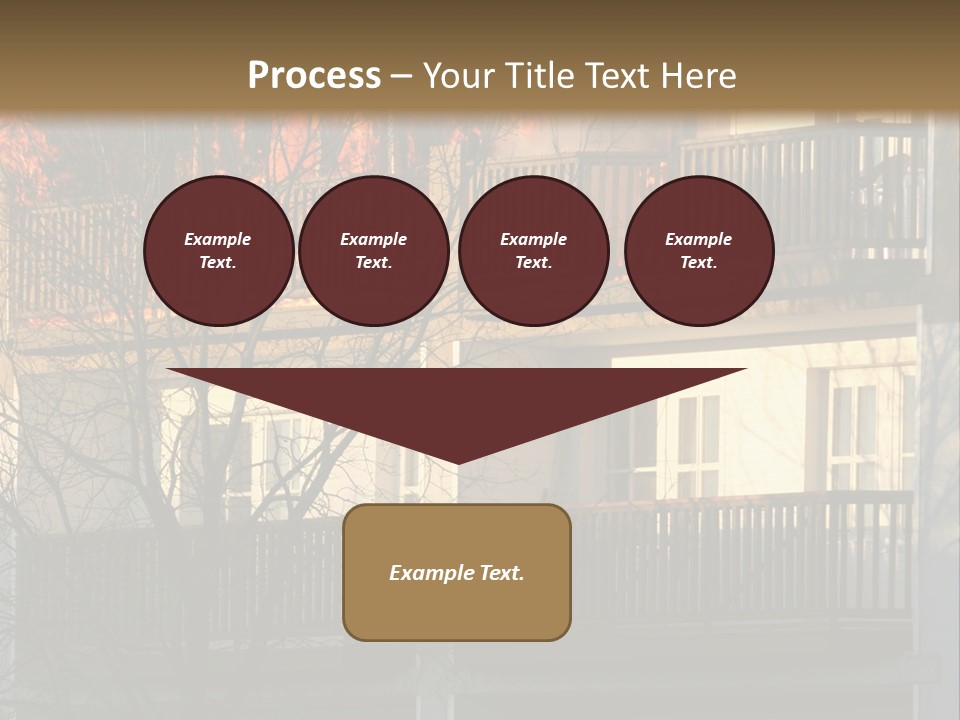 Children Watching A Fire Disaster PowerPoint Template