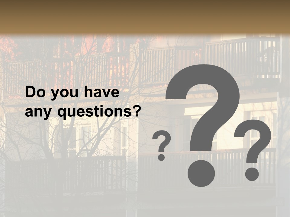 Children Watching A Fire Disaster PowerPoint Template