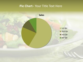 Close-Up Of Salad PowerPoint Template