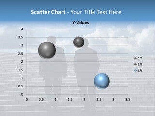 Two Business Men Walking Up The Stairs PowerPoint Template