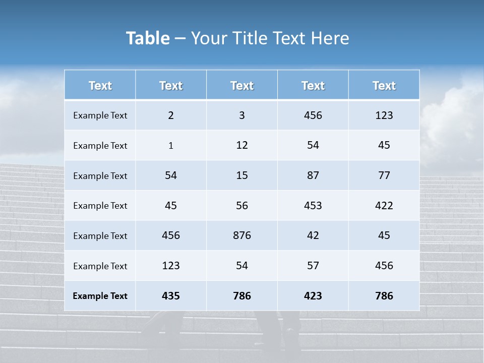 Two Business Men Walking Up The Stairs PowerPoint Template