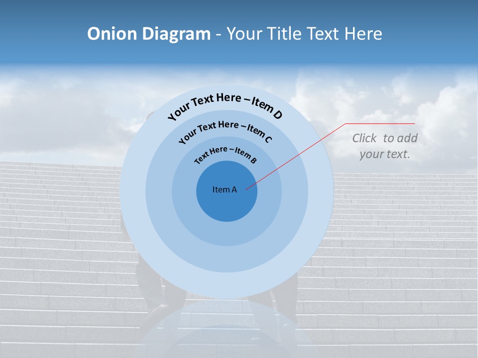 Two Business Men Walking Up The Stairs PowerPoint Template