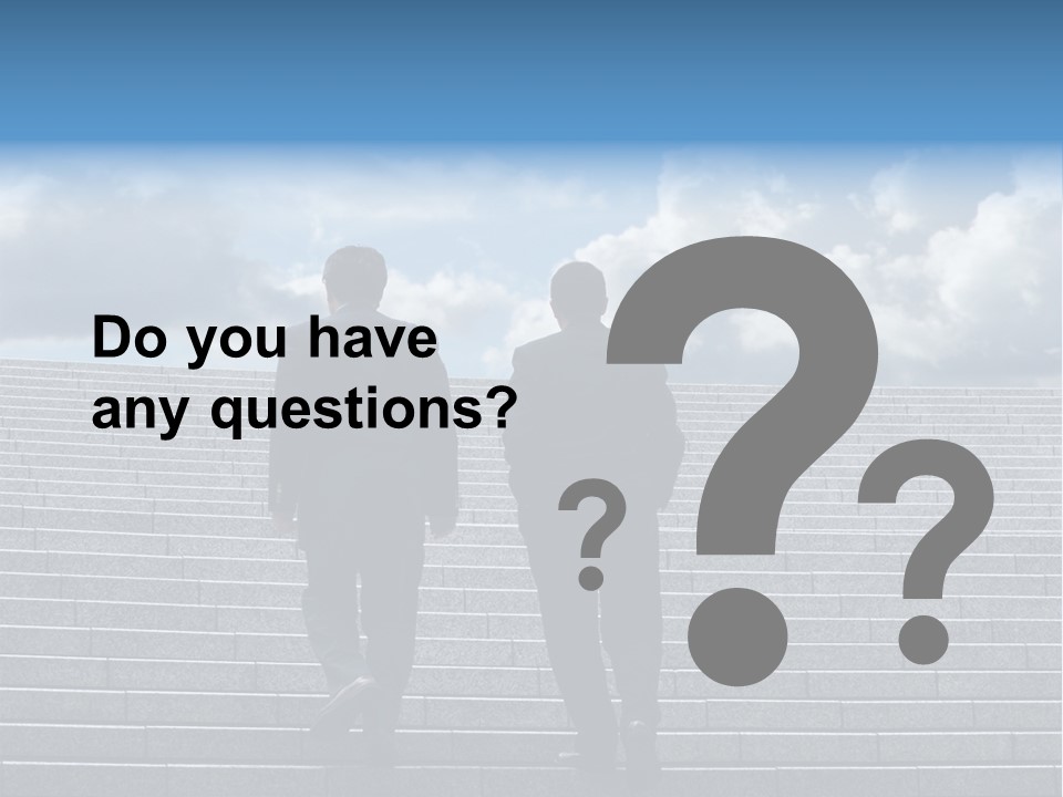 Two Business Men Walking Up The Stairs PowerPoint Template