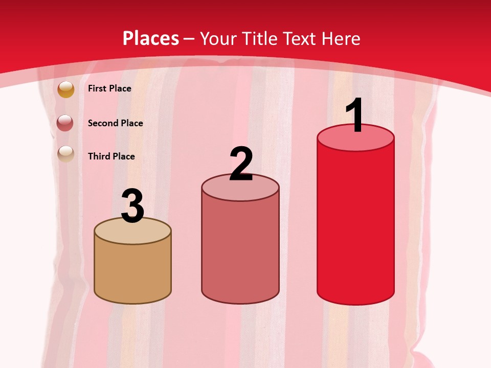 Modern Style Pillow With Straps Isolated On White PowerPoint Template