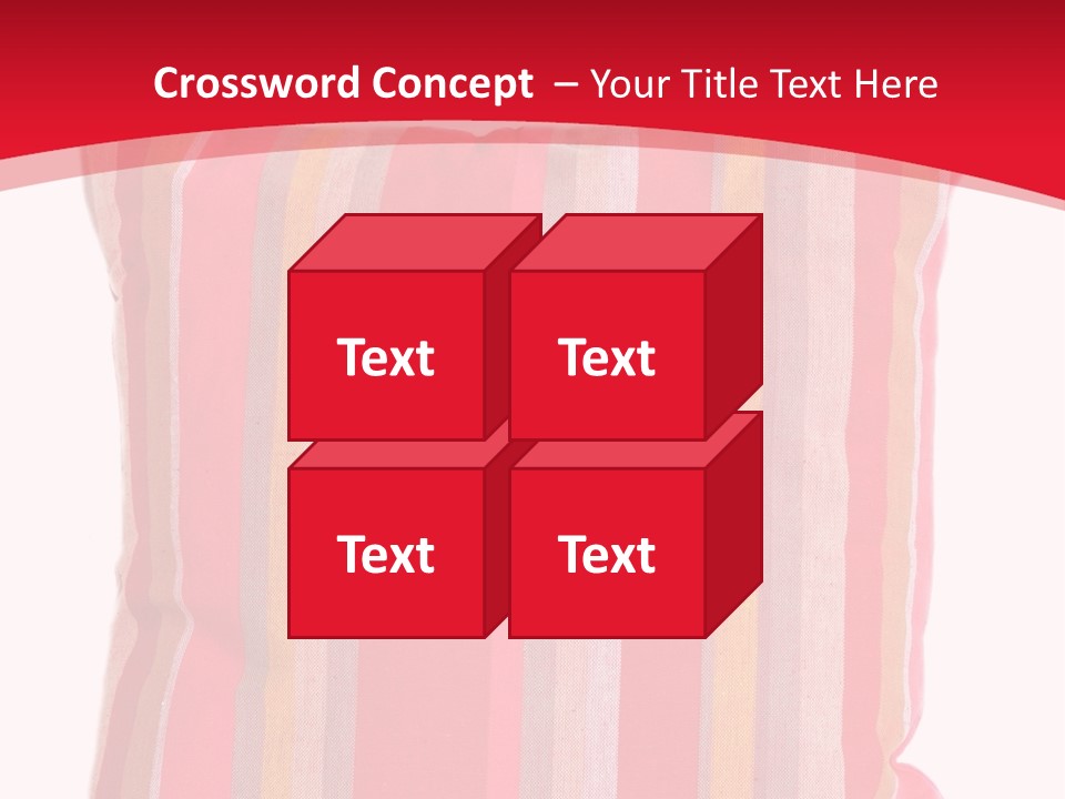 Modern Style Pillow With Straps Isolated On White PowerPoint Template