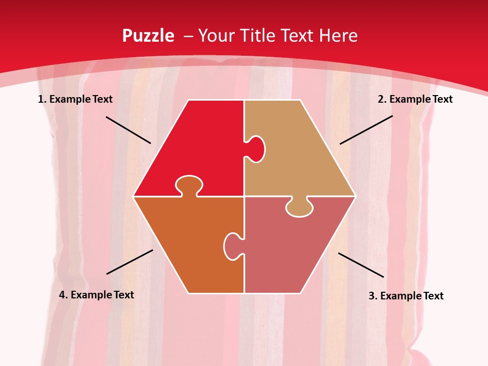 Modern Style Pillow With Straps Isolated On White PowerPoint Template