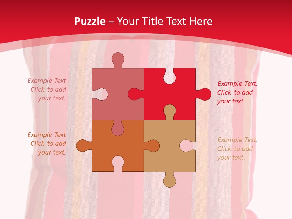 Modern Style Pillow With Straps Isolated On White PowerPoint Template