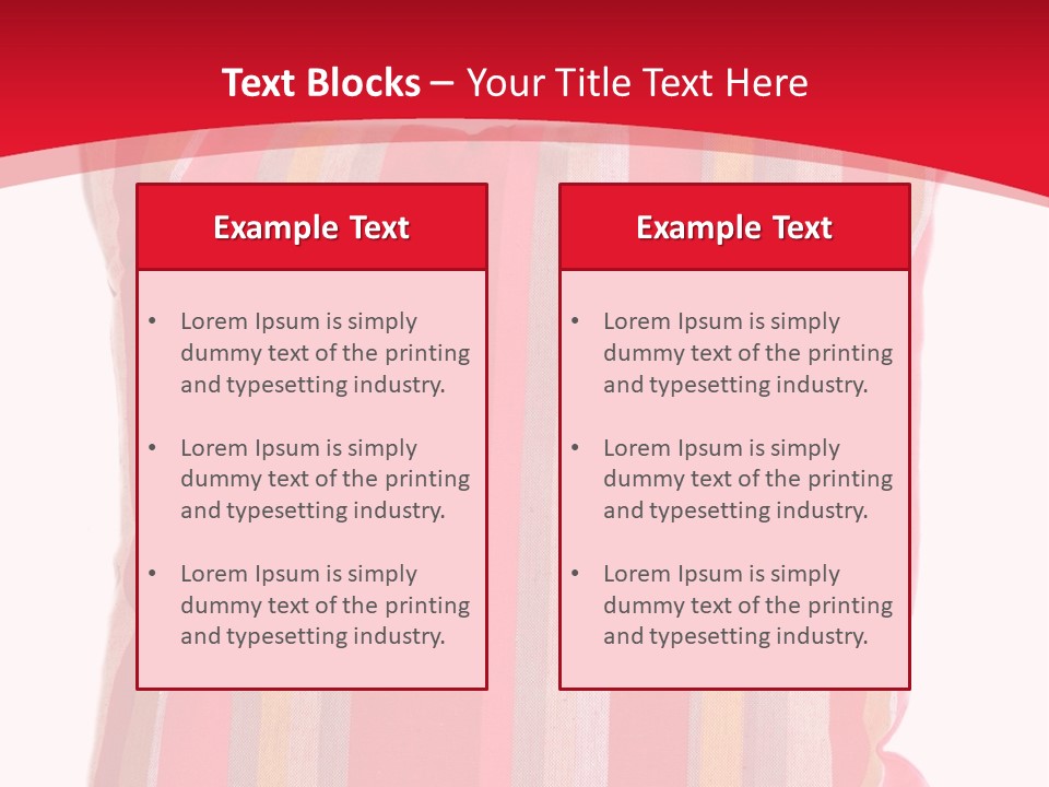 Modern Style Pillow With Straps Isolated On White PowerPoint Template