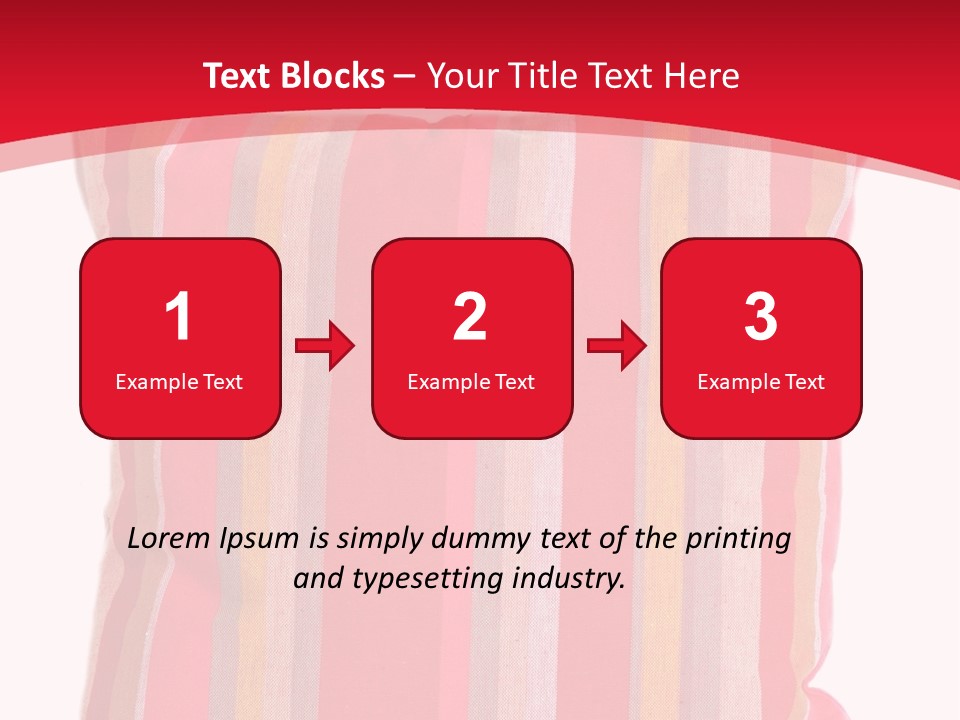 Modern Style Pillow With Straps Isolated On White PowerPoint Template