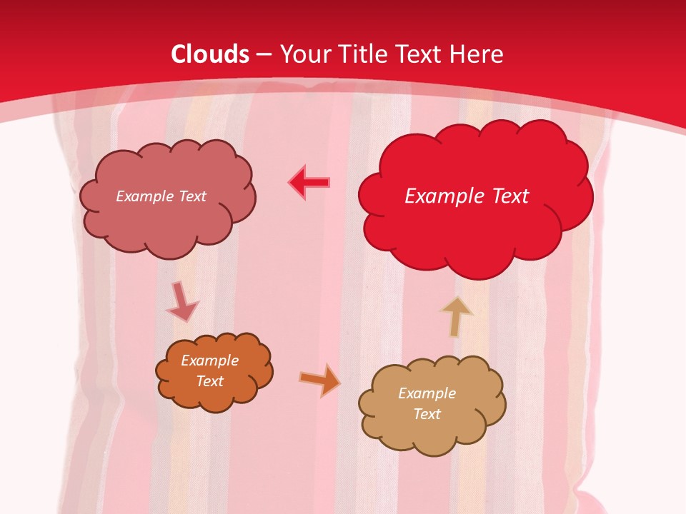 Modern Style Pillow With Straps Isolated On White PowerPoint Template