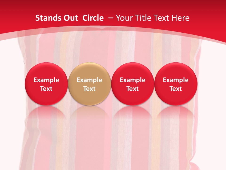 Modern Style Pillow With Straps Isolated On White PowerPoint Template