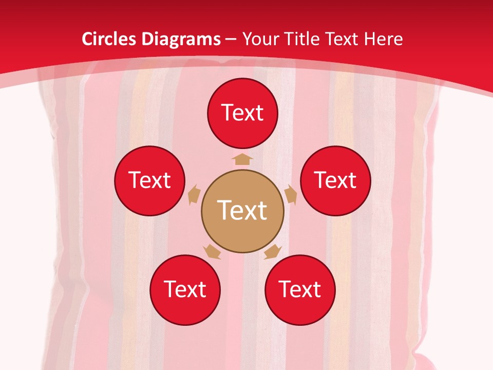 Modern Style Pillow With Straps Isolated On White PowerPoint Template