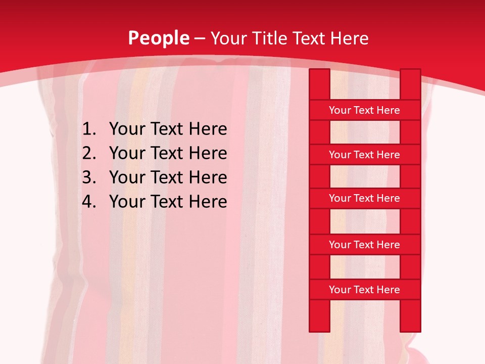 Modern Style Pillow With Straps Isolated On White PowerPoint Template