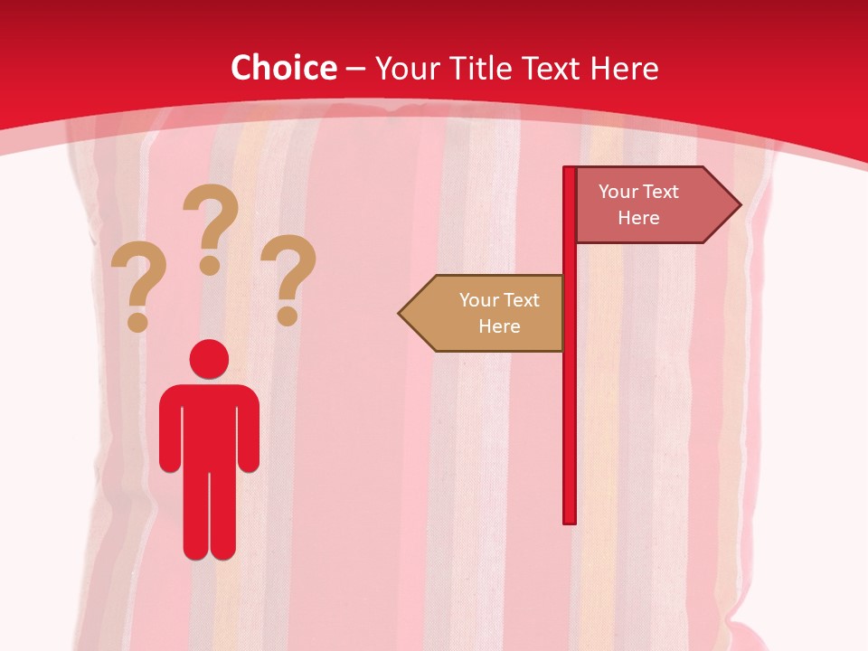 Modern Style Pillow With Straps Isolated On White PowerPoint Template