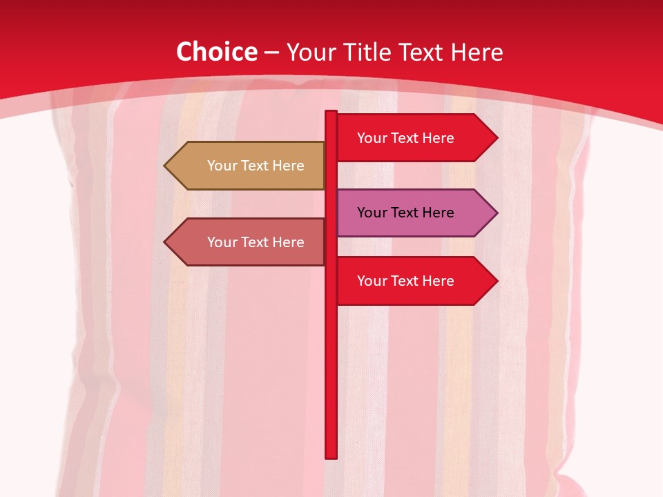 Modern Style Pillow With Straps Isolated On White PowerPoint Template