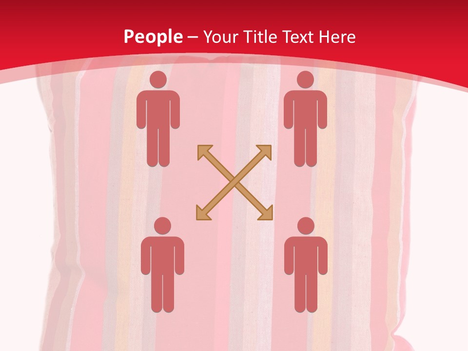 Modern Style Pillow With Straps Isolated On White PowerPoint Template