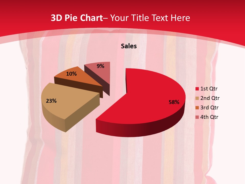 Modern Style Pillow With Straps Isolated On White PowerPoint Template