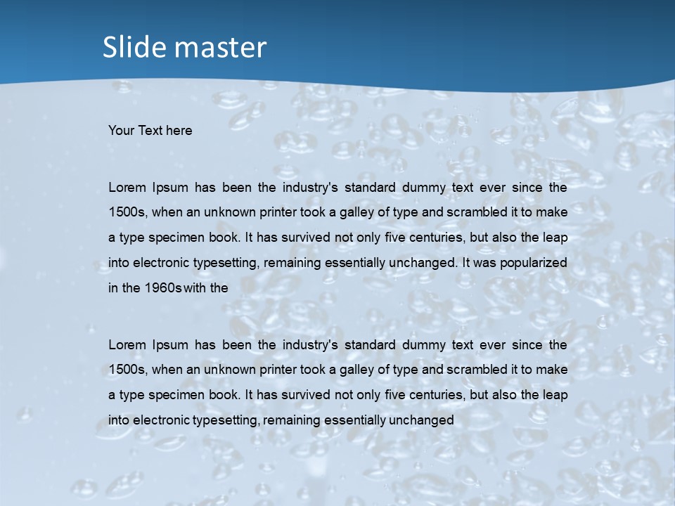 Rising In Water PowerPoint Template