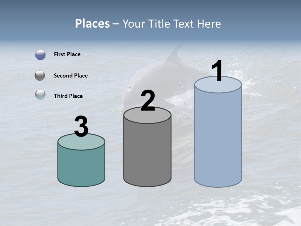 A Dolphin Jumping Out Of The Water On The Alabama Gulf Coast. PowerPoint Template