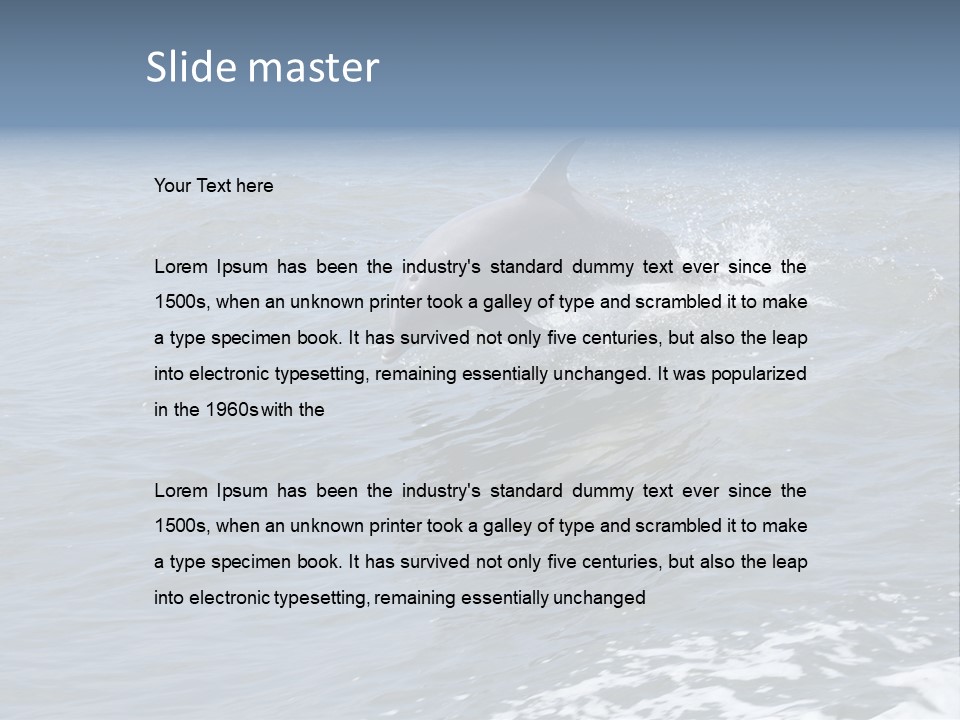 A Dolphin Jumping Out Of The Water On The Alabama Gulf Coast. PowerPoint Template