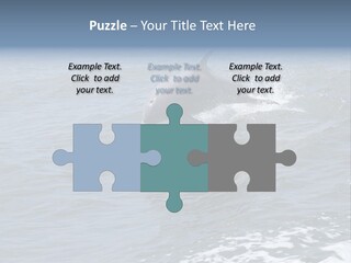 A Dolphin Jumping Out Of The Water On The Alabama Gulf Coast. PowerPoint Template