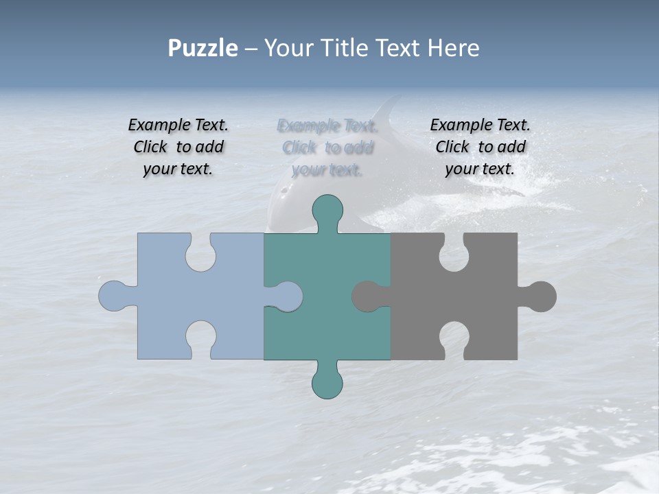 A Dolphin Jumping Out Of The Water On The Alabama Gulf Coast. PowerPoint Template