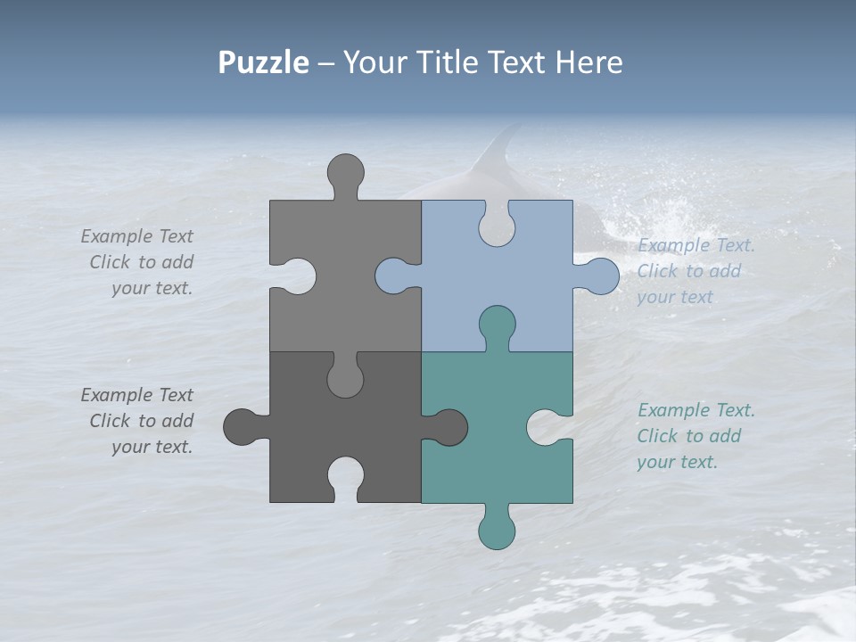 A Dolphin Jumping Out Of The Water On The Alabama Gulf Coast. PowerPoint Template