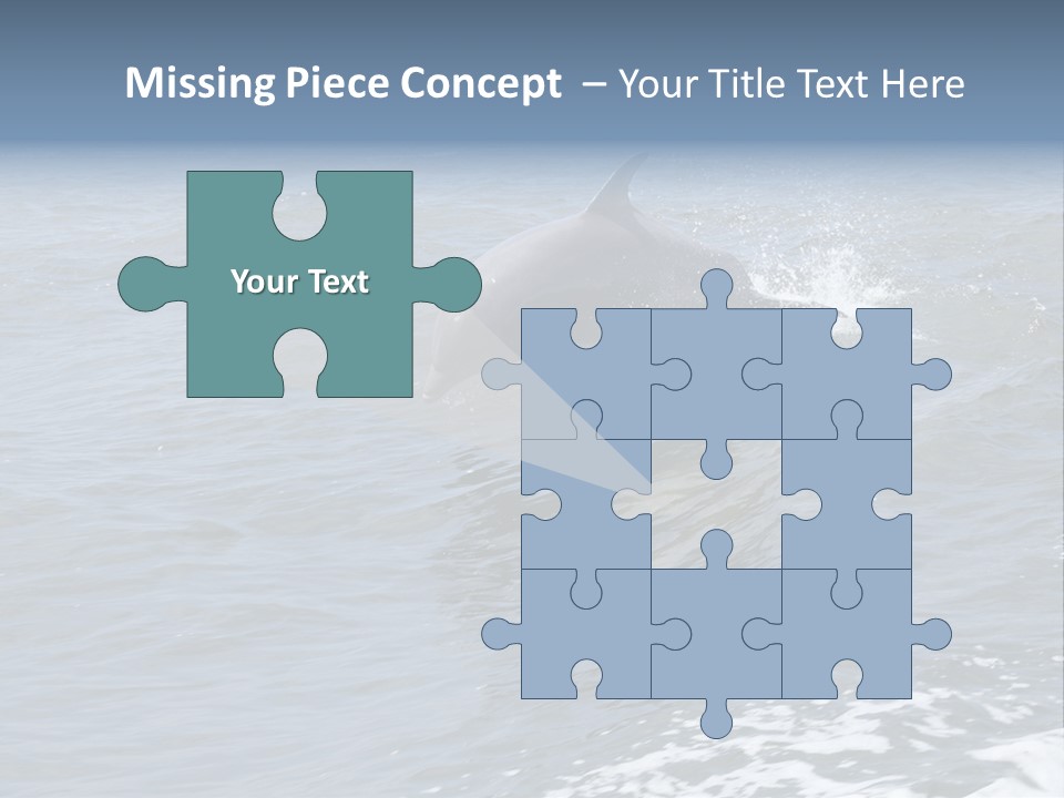 A Dolphin Jumping Out Of The Water On The Alabama Gulf Coast. PowerPoint Template