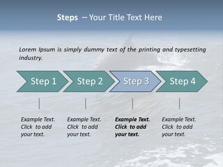 A Dolphin Jumping Out Of The Water On The Alabama Gulf Coast. PowerPoint Template