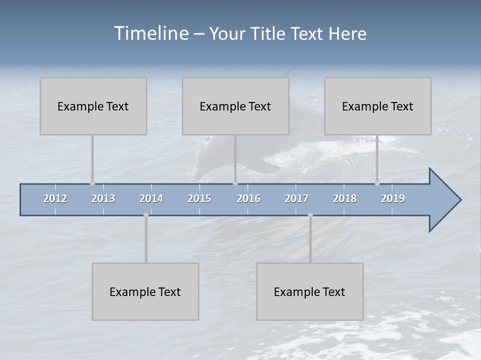A Dolphin Jumping Out Of The Water On The Alabama Gulf Coast. PowerPoint Template