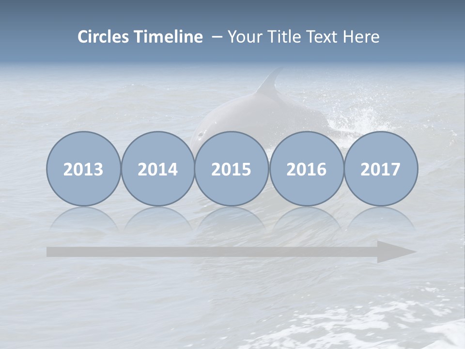 A Dolphin Jumping Out Of The Water On The Alabama Gulf Coast. PowerPoint Template