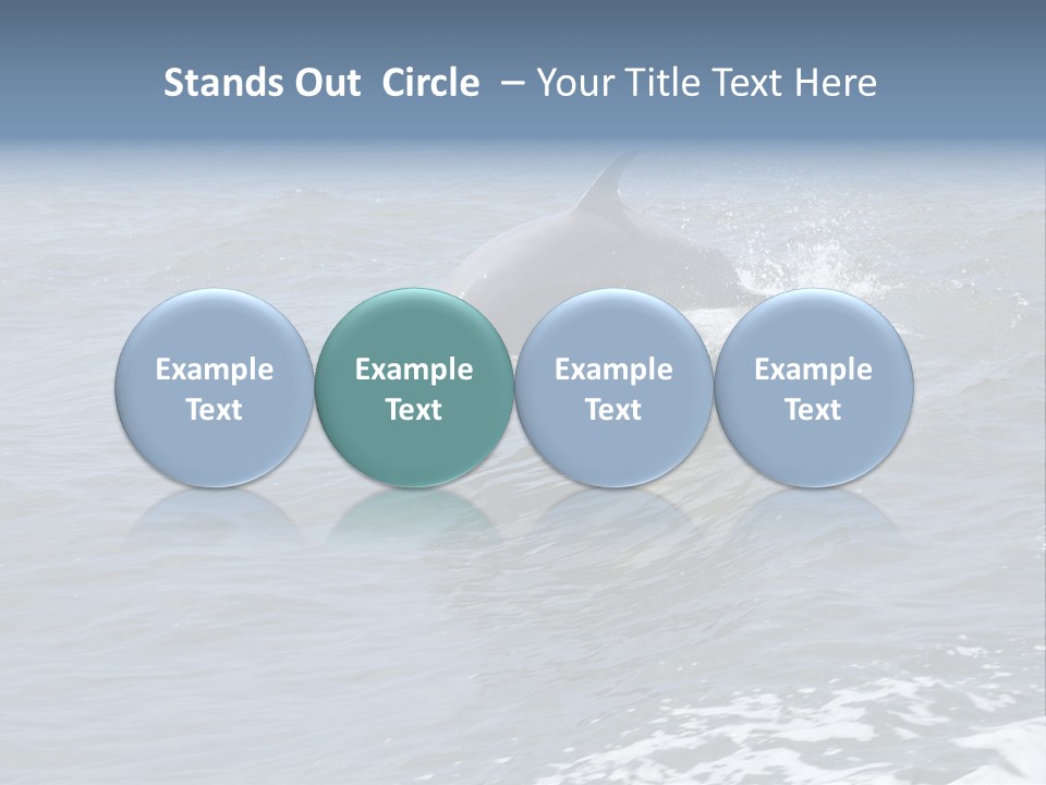 A Dolphin Jumping Out Of The Water On The Alabama Gulf Coast. PowerPoint Template