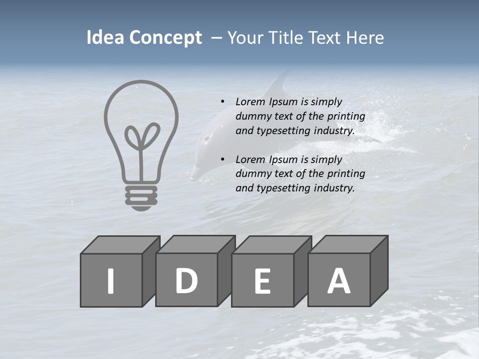 A Dolphin Jumping Out Of The Water On The Alabama Gulf Coast. PowerPoint Template