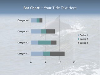 A Dolphin Jumping Out Of The Water On The Alabama Gulf Coast. PowerPoint Template