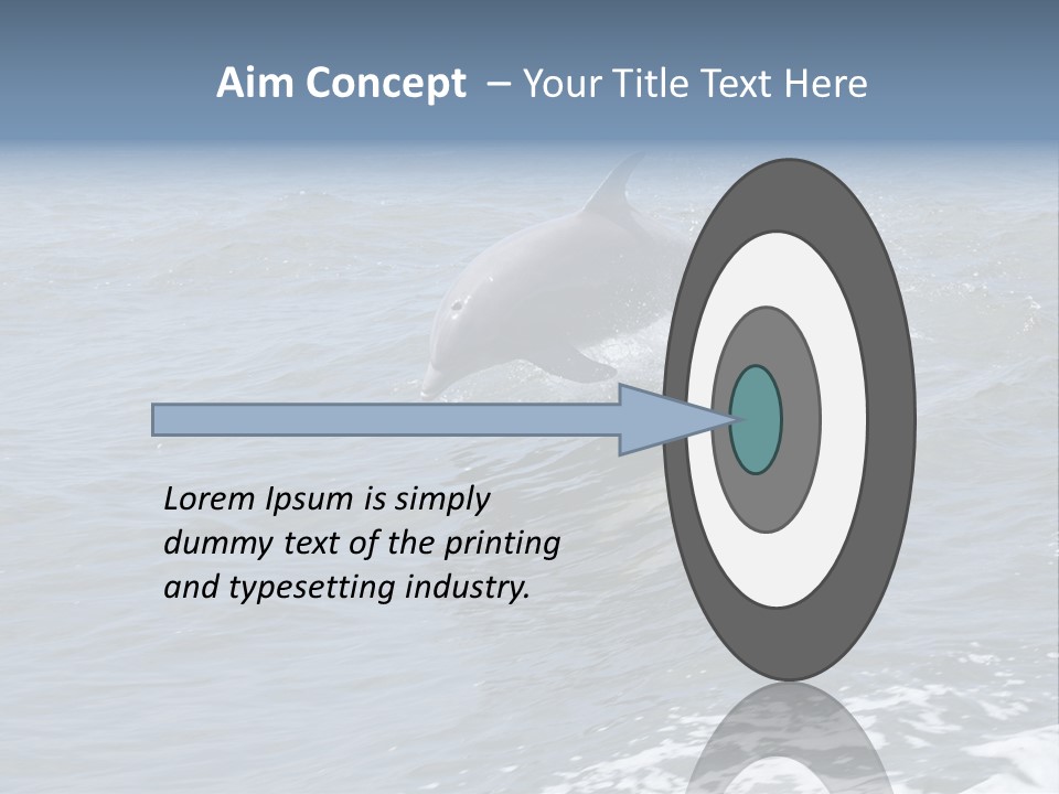 A Dolphin Jumping Out Of The Water On The Alabama Gulf Coast. PowerPoint Template