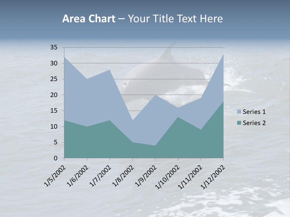 A Dolphin Jumping Out Of The Water On The Alabama Gulf Coast. PowerPoint Template