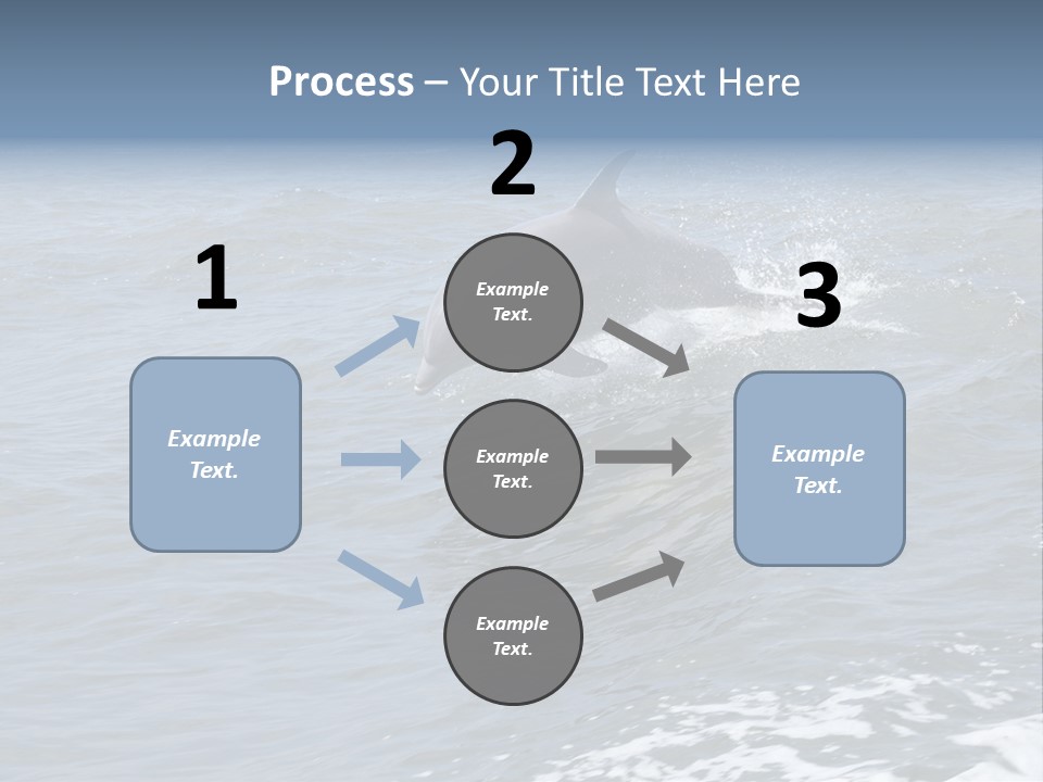 A Dolphin Jumping Out Of The Water On The Alabama Gulf Coast. PowerPoint Template
