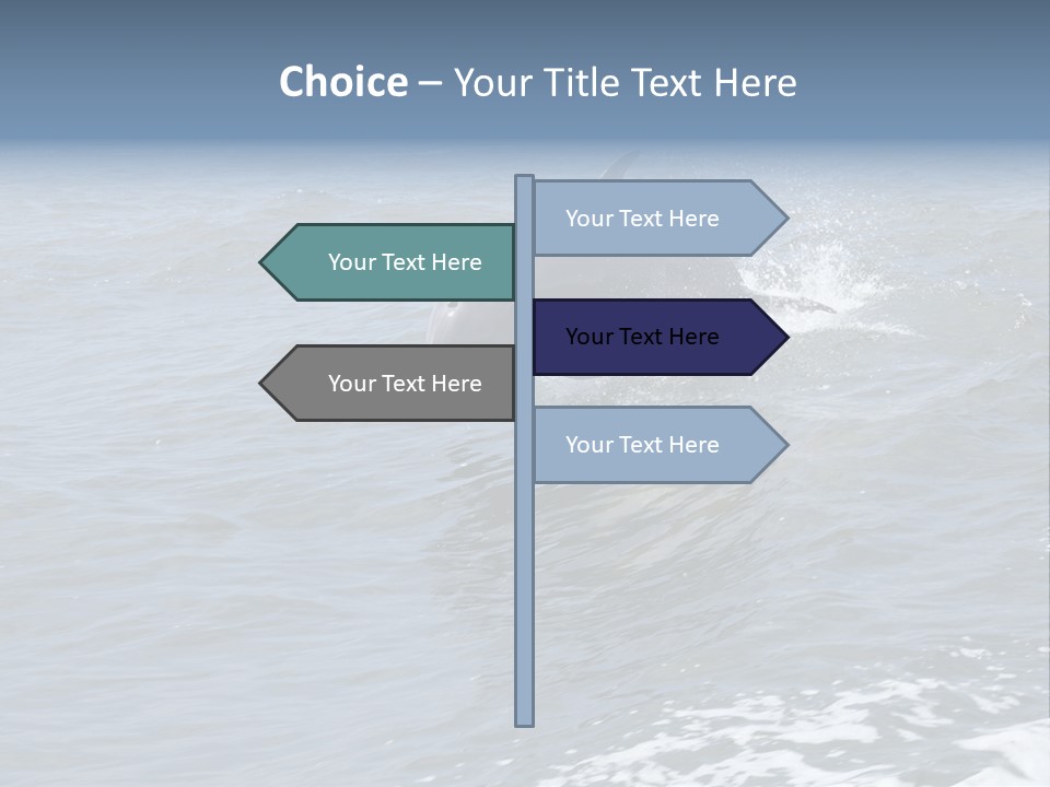 A Dolphin Jumping Out Of The Water On The Alabama Gulf Coast. PowerPoint Template