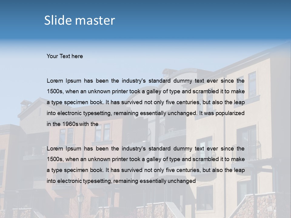 Colorful Condominiums PowerPoint Template