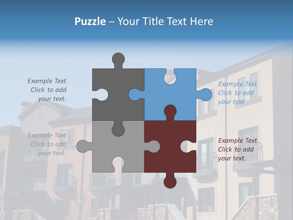 Colorful Condominiums PowerPoint Template