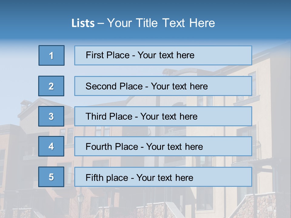 Colorful Condominiums PowerPoint Template